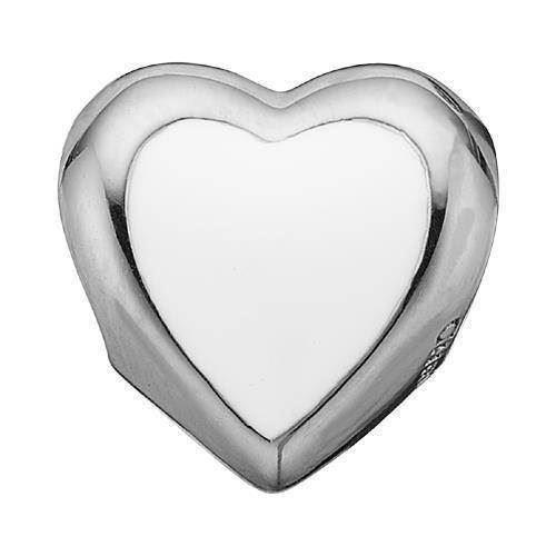 Image of Big Enamel Heart i sterling sølv, smykke fra Christina Collect